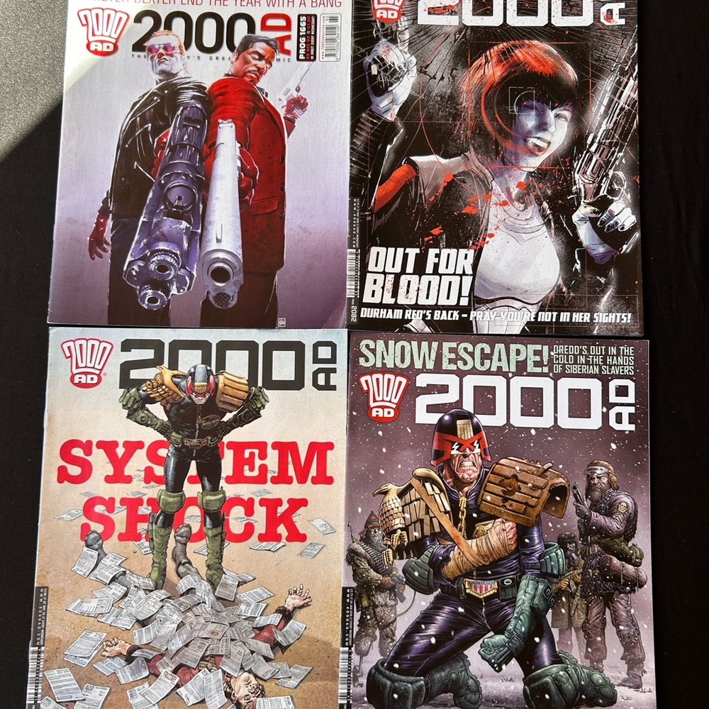 2000 AD UK Comic Magazine Collection Lot Of 4 Judge Dredd
